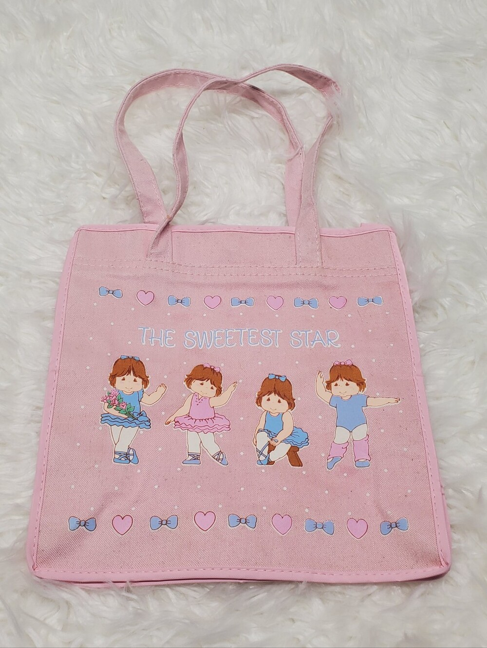 VTG 1985 tote bag girls pink ballerina cute bag y2k vintage rare
